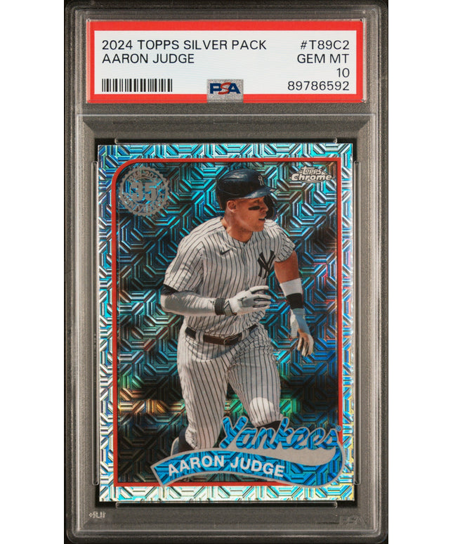 Graded 2024 Topps Silver Pack Aaron Judge #T89C2 Baseball Card PSA 10 Gem Mint