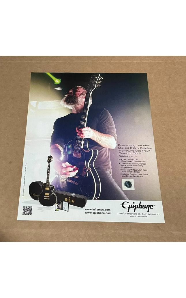 EPIPHONE GUITARS - BJORN GELOTTE of IN FLAMES - 2015 Print Ad